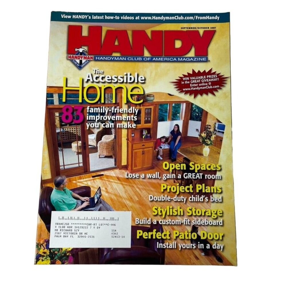 Handyman Woodworking Magazine Vol 15 Issue 84 No 5 Sept Oct  2007 u Accessible H